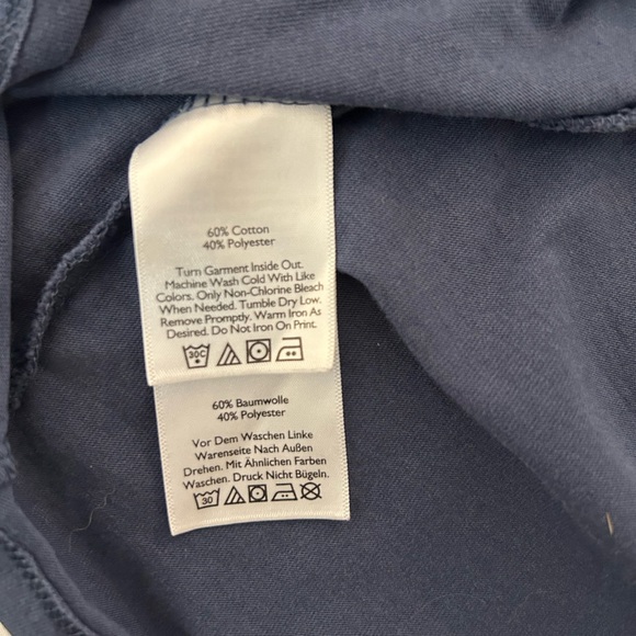 Eddie Bauer Women’s XL Graphic T-Shirt Blue Outdoor Mountain Flag Tee - Picture 5 of 5